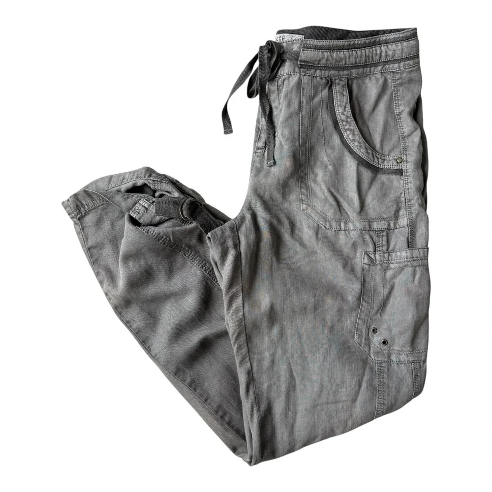 Anthropologie Marrakech Gray Utility Cargo Pants 26 Brooklyn Lyocell Grunge Chic - Picture 1 of 7